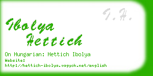 ibolya hettich business card